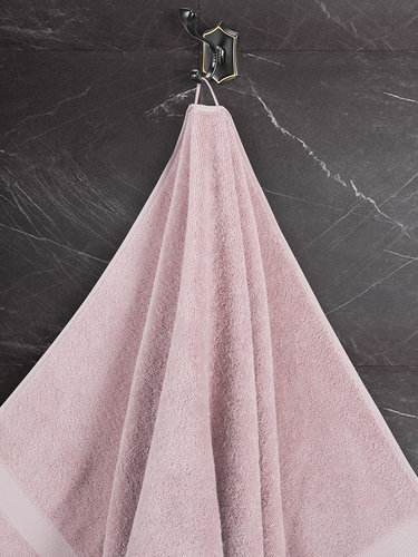 Подарочный набор полотенец для ванной 50х100(2), 70х140(2) Karna AREL хлопковая махра грязно-розовый, фото, фотография