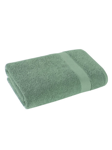 Подарочный набор полотенец для ванной 50х100(2), 70х140(2) Karna AREL хлопковая махра зелёный, фото, фотография