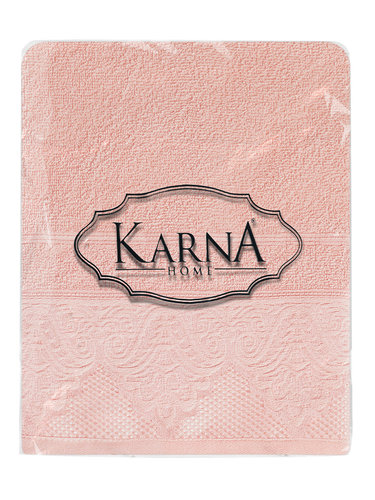 Полотенце для ванной Karna SIESTA хлопковая махра абрисоковый 70х140, фото, фотография