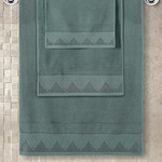 Полотенце для ванной Karna SIESTA хлопковая махра зелёный 40х60, фото, фотография