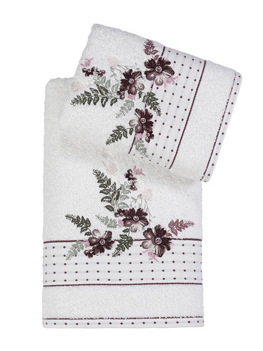 Подарочный набор полотенец для ванной 50х90, 70х140 Karna BONDI хлопковая махра V2, фото, фотография