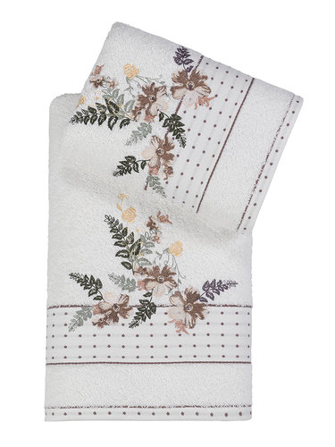 Подарочный набор полотенец для ванной 50х90, 70х140 Karna BONDI хлопковая махра V1, фото, фотография