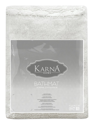 Коврик для ванной Karna LENA вязаный хлопок кремовый 60х100, фото, фотография