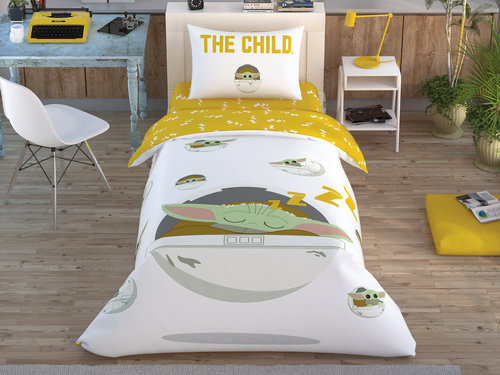 Детское постельное белье TAC STAR WARS THE CHILD хлопковый ранфорс 1,5 спальный, фото, фотография