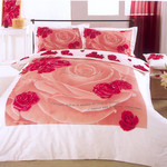 Постельное белье Le Vele VALENTINE хлопковый сатин делюкс розовый 1,5 спальный, фото, фотография