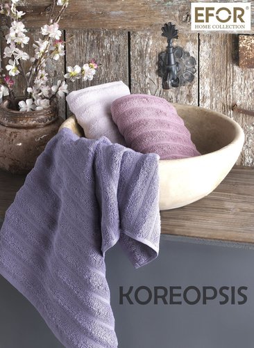 Набор полотенец для ванной 3 шт. Efor KOREOPSIS хлопковая махра 70х140, фото, фотография