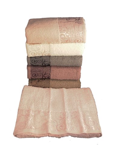 Набор полотенец для ванной 6 шт. Miss Cotton HAZAL хлопковая махра 70х140, фото, фотография