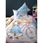 Комплект подросткового постельного белья Issimo Home COZY GIRL хлопковый ранфорс пудра 1,5 спальный, фото, фотография