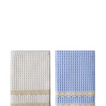 Подарочный набор полотенец для кухни 40х60(2) Karna KOPENAKI хлопковая вафля V4, фото, фотография