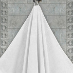 Подарочный набор полотенец для ванной 50х100(2), 70х140(2) Karna AREL хлопковая махра белый, фото, фотография