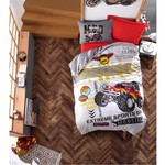 Постельное белье детское Cotton Box JUNIOR MONSTER хлопковый ранфорс красный 1,5 спальный, фото, фотография