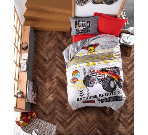 Постельное белье детское Cotton Box JUNIOR MONSTER хлопковый ранфорс красный 1,5 спальный, фото, фотография