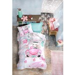 Постельное белье детское Cotton Box JUNIOR PARIS LOVE хлопковый ранфорс розовый 1,5 спальный, фото, фотография