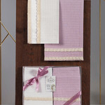 Подарочный набор полотенец для кухни 40х60(2) Karna KOPENAKI хлопковая вафля V2, фото, фотография