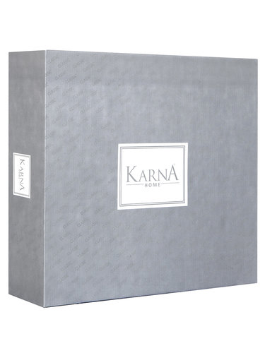 Постельное белье Karna CLASSIC хлопковый сатин белый евро, фото, фотография