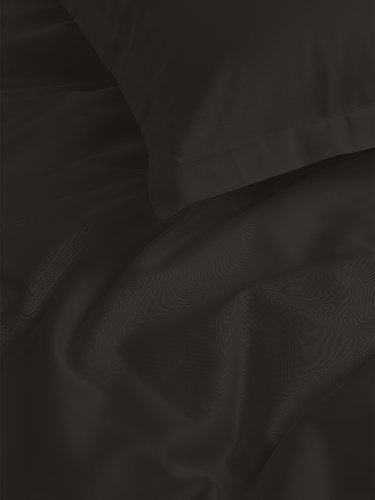 Постельное белье Karna CLASSIC хлопковый сатин коричневый евро, фото, фотография