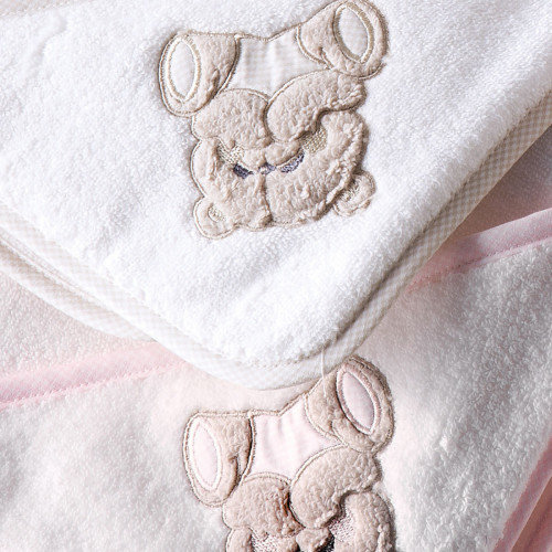 Детское полотенце-уголок Tivolyo Home LOVELY хлопковая махра розовый 90х90, фото, фотография