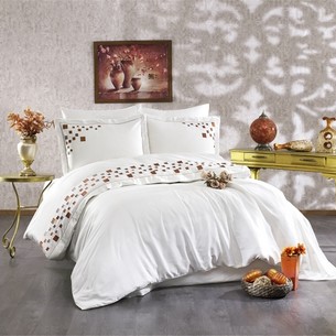 Постельное белье Grazie Home PIAZZE хлопковый сатин делюкс кирпичный евро