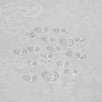 Скатерть круглая Karna DORE водонепроницаемый жаккард белый D=160, фото, фотография