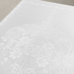 Скатерть прямоугольная Karna DORE водонепроницаемый жаккард белый 160х300, фото, фотография