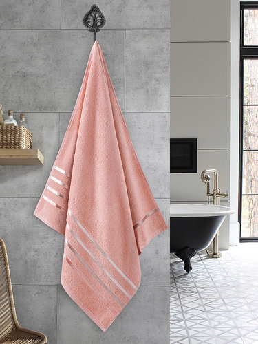 Полотенце для ванной Karna CLASSIC хлопковая махра абрикосовый 70х140, фото, фотография