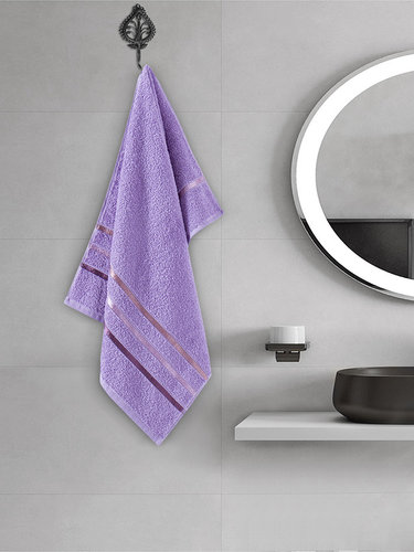 Полотенце для ванной Karna CLASSIC хлопковая махра cиреневый 50х80, фото, фотография