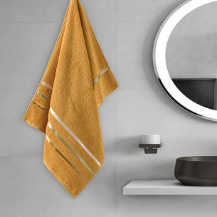 Полотенце для ванной Karna CLASSIC хлопковая махра темно-желтый 50х80