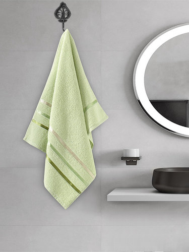 Полотенце для ванной Karna CLASSIC хлопковая махра светло-зеленый 50х80, фото, фотография