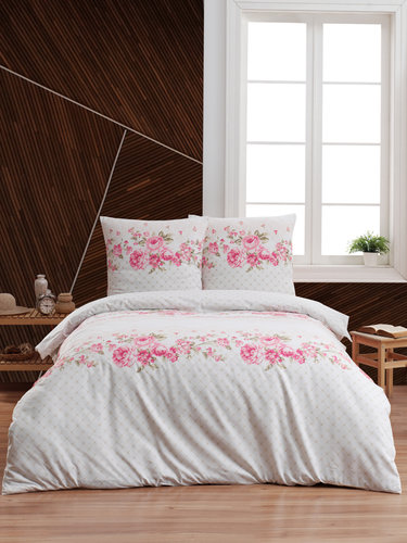 Постельное белье Karna SELIN хлопковая бязь 1,5 спальный (нав. 70х70), фото, фотография