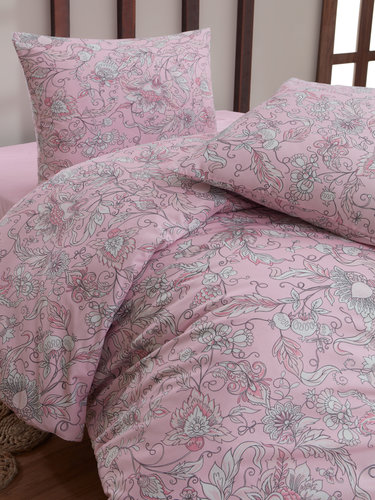 Постельное белье Karna ROSINA хлопковая бязь розовый 1,5 спальный (нав. 70х70), фото, фотография