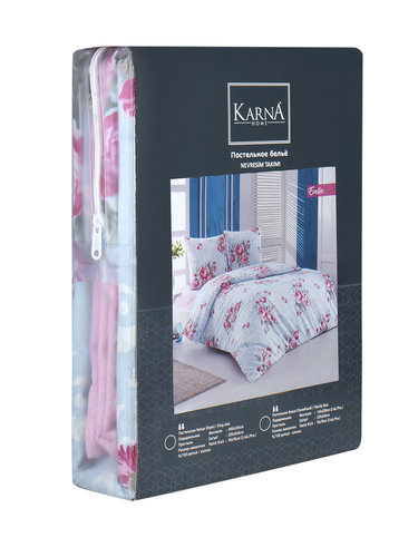 Постельное белье Karna EVELIN хлопковая бязь 1,5 спальный (нав. 70х70), фото, фотография