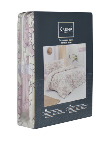 Постельное белье Karna VIONA хлопковая бязь 1,5 спальный (нав. 70х70), фото, фотография