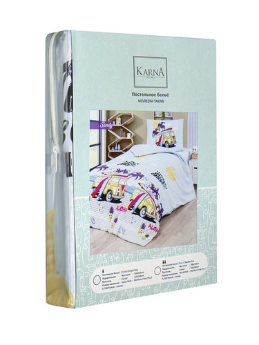 Постельное белье Karna подростковое SANDY хлопковая бязь 1,5 спальный (нав. 50х70), фото, фотография