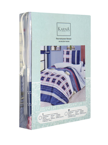 Постельное белье Karna подростковое JEANS хлопковая бязь 2-х спальный (нав. 50х70), фото, фотография