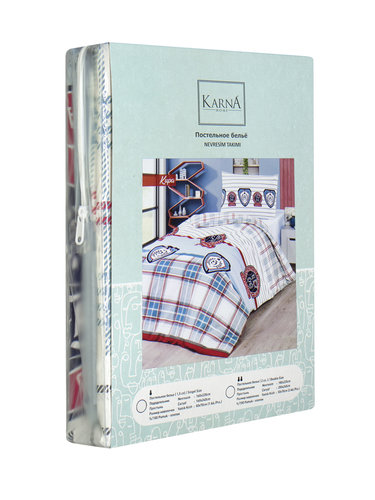 Постельное белье Karna подростковое KUPA хлопковая бязь 1,5 спальный (нав. 50х70), фото, фотография