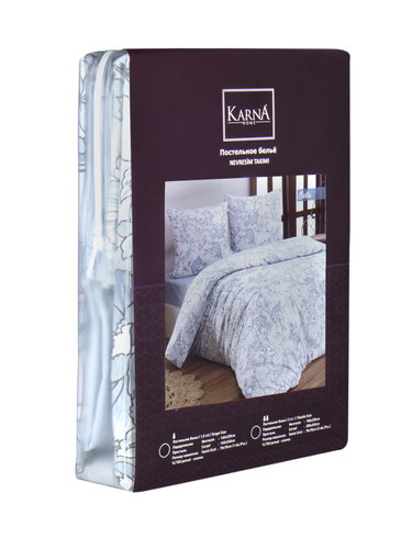 Постельное белье Karna BELLA хлопковая бязь 1,5 спальный (нав. 70х70), фото, фотография