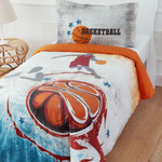 Комплект подросткового постельного белья Ozdilek BASKETBALL TURUNCU хлопковый ранфорс 1,5 спальный, фото, фотография