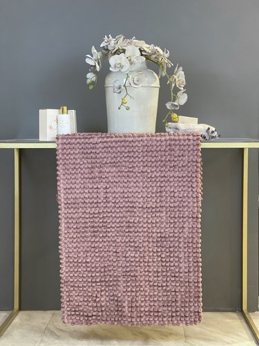 Набор ковриков для ванной Tivolyo home BUBBLES фиолетовый 50х60, 60х100, фото, фотография
