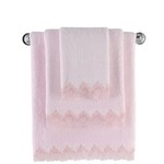 Подарочный набор полотенец-салфеток 30х50(3) Soft cotton ANGELIC хлопковая махра розовый, фото, фотография