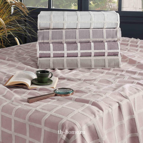 Махровая простынь-покрывало для укрывания Tivolyo Home OSCAR хлопок фиолетовый 160х220, фото, фотография