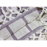 Махровая простынь-покрывало для укрывания Tivolyo Home OSCAR TWİST хлопок фиолетовый 220х240, фото, фотография
