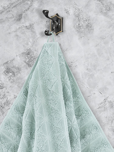 Полотенце для ванной Karna VENTE хлопковая махра зеленый 40х60, фото, фотография