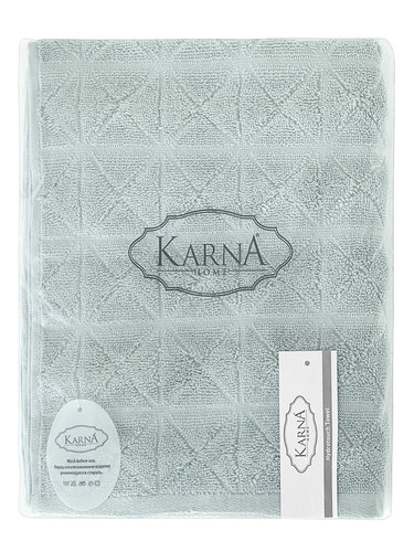 Полотенце для ванной Karna VENTE хлопковая махра зеленый 40х60, фото, фотография