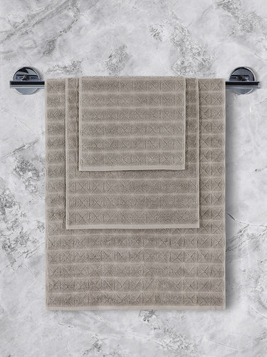 Полотенце для ванной Karna VENTE хлопковая махра кофейный 40х60, фото, фотография