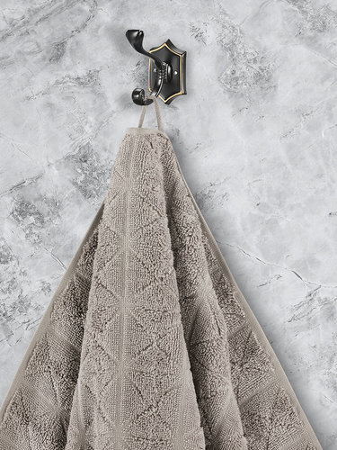 Полотенце для ванной Karna VENTE хлопковая махра кофейный 40х60, фото, фотография