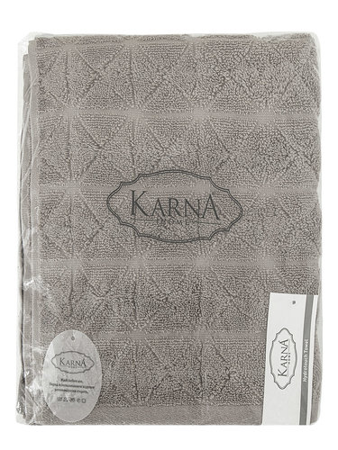 Полотенце для ванной Karna VENTE хлопковая махра кофейный 40х60, фото, фотография