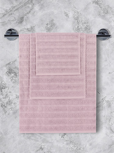 Полотенце для ванной Karna VENTE хлопковая махра светло-лавандовый 70х140, фото, фотография