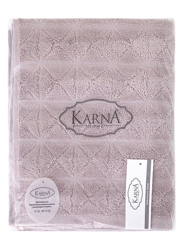Полотенце для ванной Karna VENTE хлопковая махра светло-лавандовый 70х140, фото, фотография