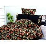 Постельное белье Le Vele BELVEDERE сатин, жатый шёлк чёрный евро, фото, фотография