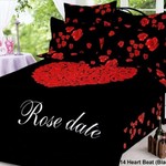 Постельное белье Le Vele HEART BEAT хлопковый сатин делюкс чёрный 1,5 спальный, фото, фотография